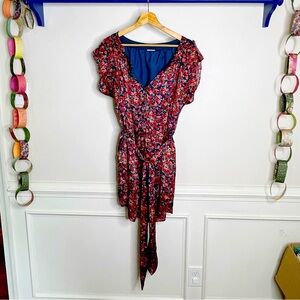 Allen B. By Allen Schwartz‎ Shirt Dress Floral belted shift size 10